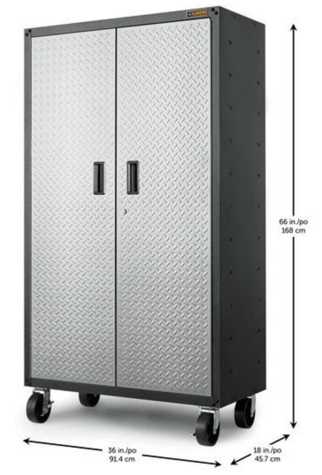 Gladiator® Ready-to-Assemble Silver Tread Mobile Storage Cabinet 8