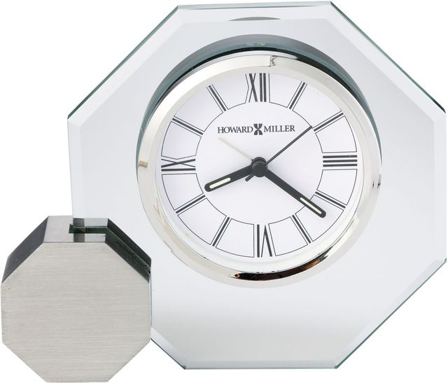 Howard Miller® Legend Brushed Silver Alarm & Table Clock