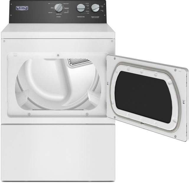 Maytag® 7.4 Cu. Ft. White Front Load Gas Dryer-1