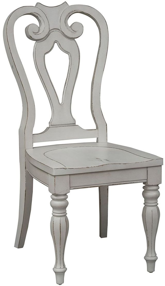 Liberty Furniture Magnolia Manor Antique White Splat Back Side Chair 1