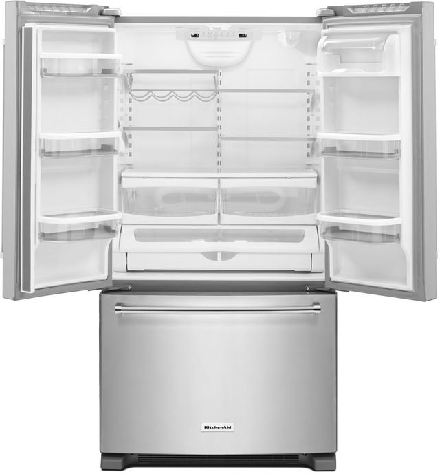 KitchenAid® 20 Cu. Ft. Stainless Steel Counter Depth French Door Refrigerator 3