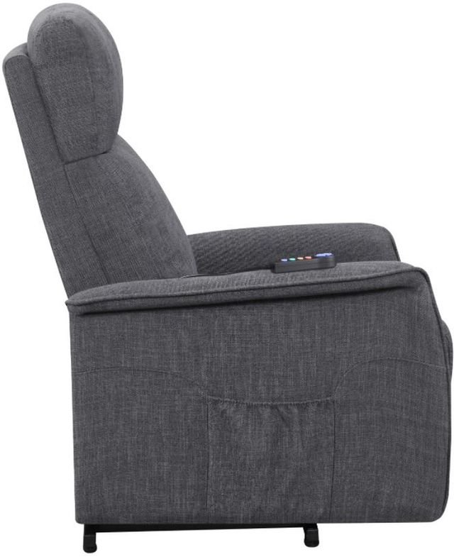 Coaster® Charcoal Power Lift Recliner with Wired Remote 2