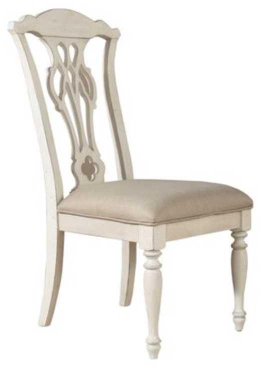Liberty Abbey Road Porcelain White Splat Back Side Chair