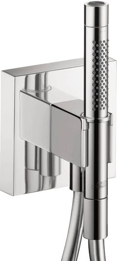 AXOR Starck Organic Chrome Handshower Holder with Outlet 5" x 5" and Handshower, 1.75 GPM
