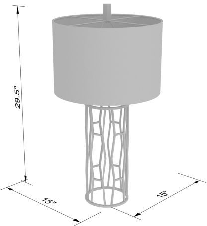 Surya Gavin Silver Table Lamp-1