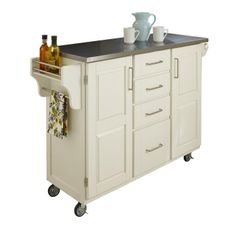 homestyles® Create-A-Cart Off-White Kitchen Cart