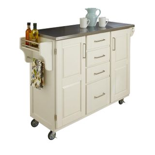 homestyles® Create-A-CartOff-White Kitchen Cart