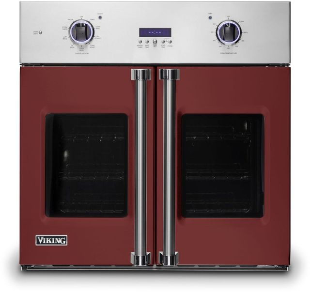 Viking® Professional 7 Series 30" Reduction Red Built In Single Electric French Door Wall Oven