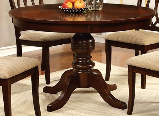 Cherry wood round dining best sale table set