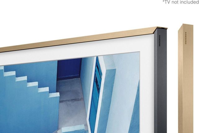 Samsung The Frame 65" Beige/Light Wood Customizable Bezel 1