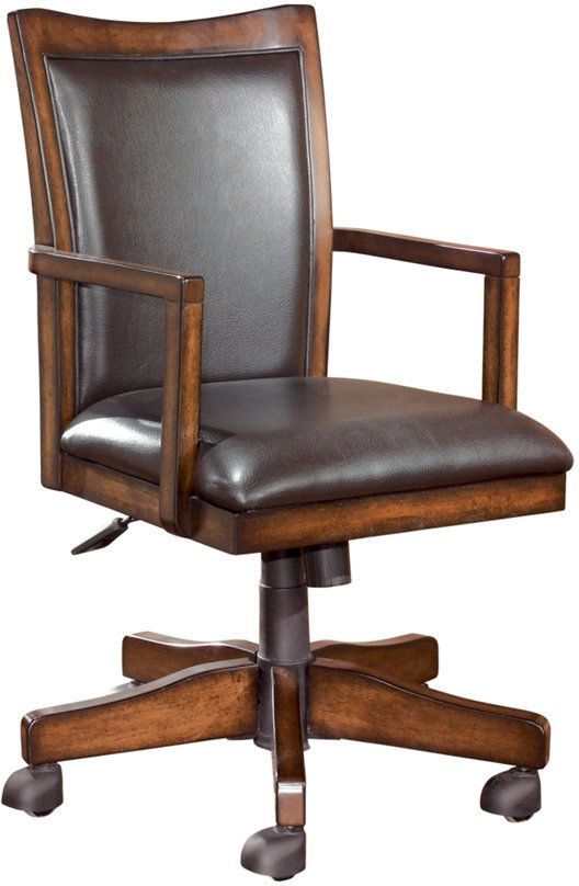 Signature Design by Ashley® Hamlyn Medium Brown Home Office Swivel Desk Chair 0