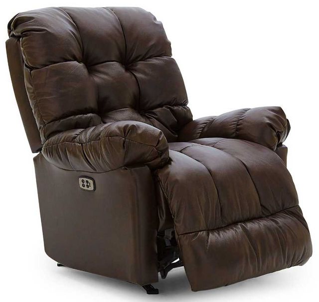 Best® Home Furnishings Customizable Brosmer Leather Power Tilt Headrest Space Saver® Recliner