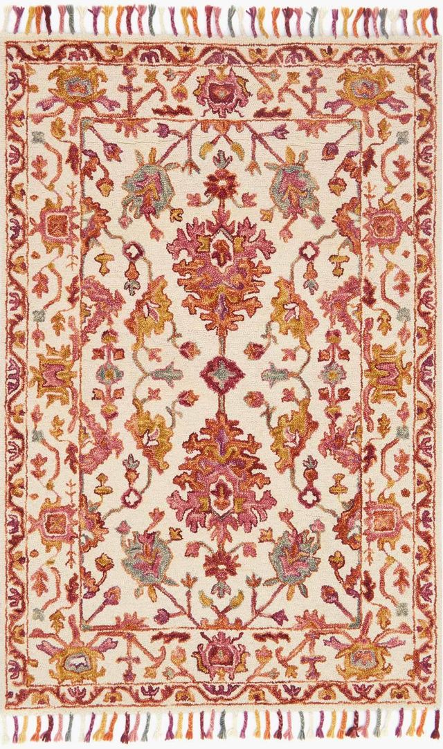 Loloi II Zharah Collection Berry 4'x6' Rug