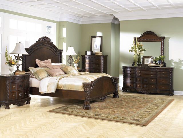 Millennium® by Ashley® North Shore 4-Piece Dark Brown King Bedroom Set-0