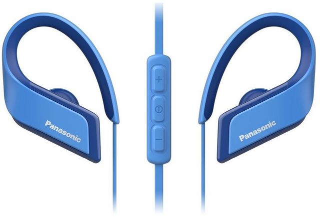 Panasonic® Ultra-Light WINGS Blue Wireless Bluetooth® Sport Clip Headphones