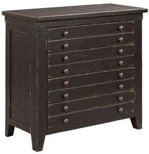 Kincaid® Mill House Anvil Black Map Bedside Chest