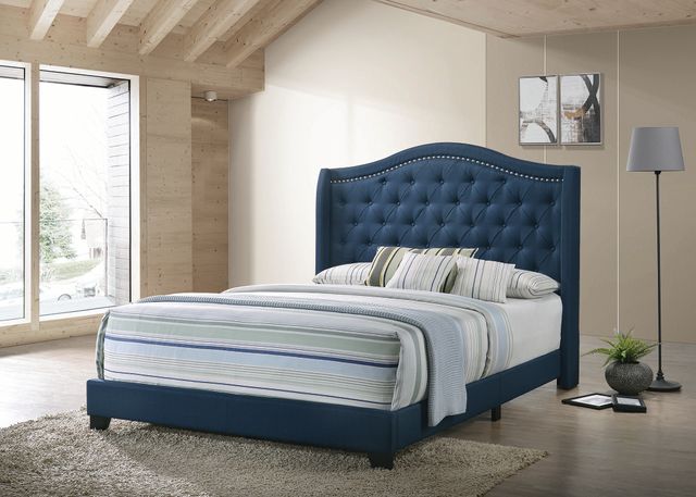 Coaster® Sonoma Navy Blue Camel Back Full Bed 4