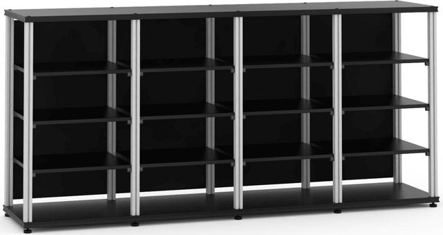 Salamander Designs® Synergy Quad 40 AV Cabinet-Black/Aluminum 0