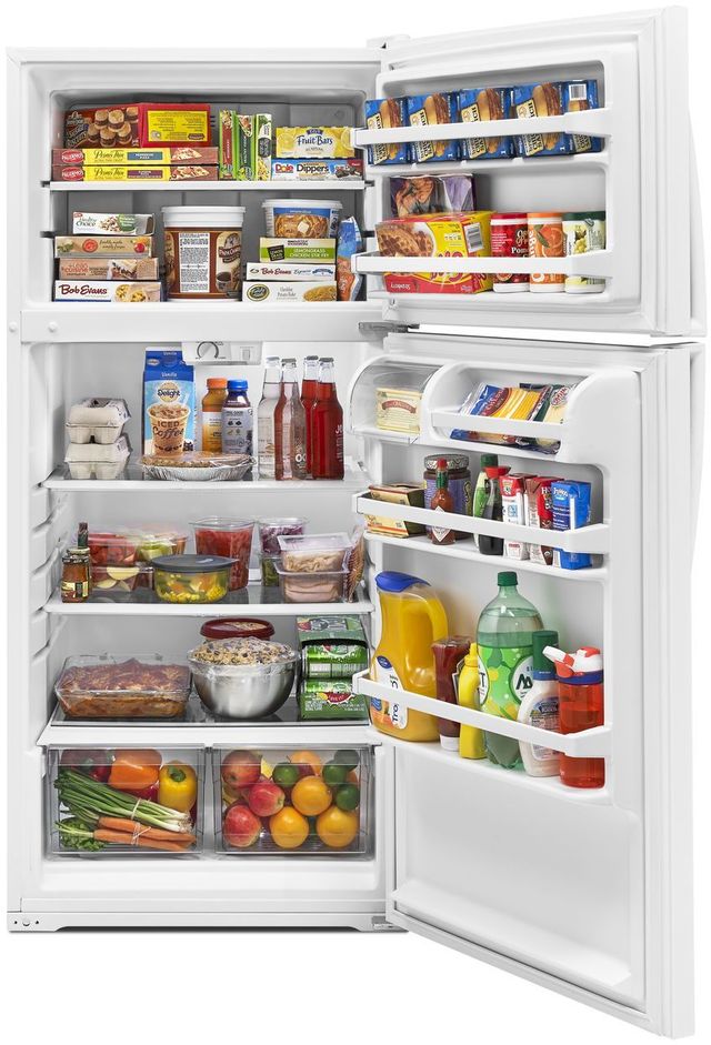 Réfrigérateur à congélateur supérieur de 28 po Whirlpool® de 14,3 pi³ - Blanc 2