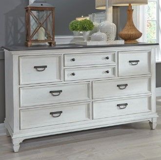 Liberty Allyson Park Wire Brushed White Dresser 9