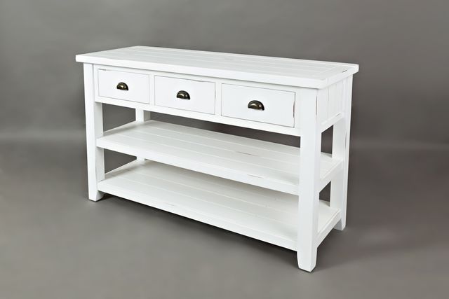 Jofran Inc. Artisan's Craft Weathered White Sofa Table-2