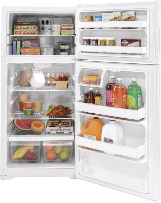 GE® 16.6 Cu. Ft. White Top Freezer Refrigerator-2