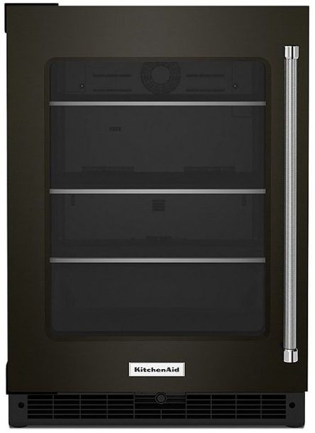 Réfrigérateur sous le comptoir de 24 po KitchenAid® de 5,2 pi³ - Acier inoxydable noir 0
