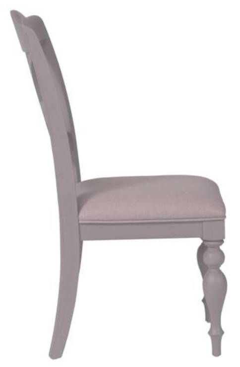Liberty Summer House Dove Grey Slat Back Side Chair 2