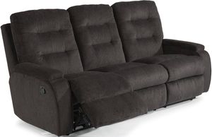 Flexsteel® Kerrie Dark Gray Reclining Sofa
