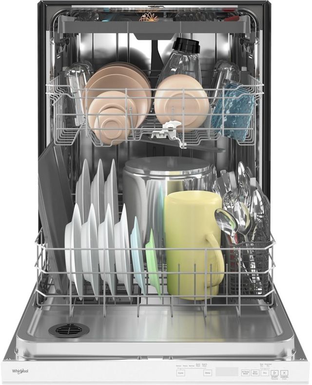 Whirlpool® 24" White Top Control Built In Dishwasher-2