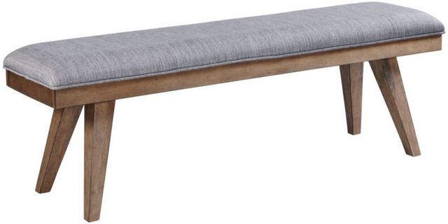 Intercon Oslo Weathered Chestnut 63" Bench with Cushion