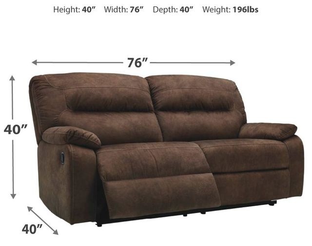 Signature Design by Ashley® Bolzano Coffee Two Seat Reclining Sofa-3