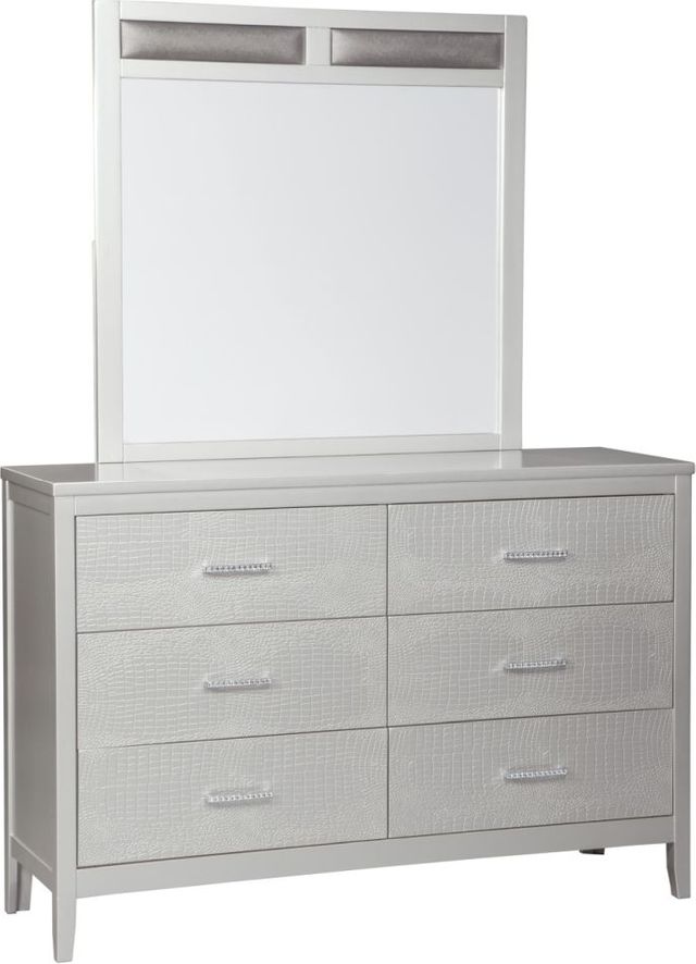 Signature Design by Ashley® Olivet Silver Dresser and Mirror