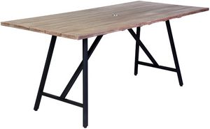 Armen Living Frinton Black/Brown Outdoor Dining Table