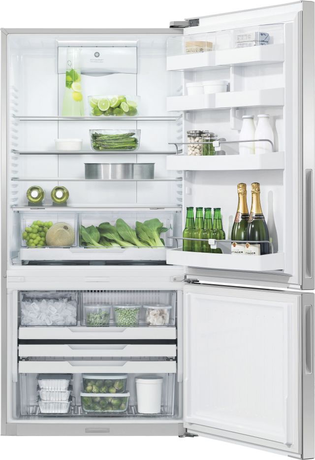 Réfrigérateur à congélateur inférieur à profondeur de comptoir de 32 po Fisher Paykel® de 17,5 pi³ - Acier inoxydable 18