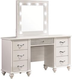 Coaster® Barzini 2-Piece White Vanity Desk Set