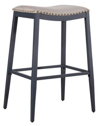 Liberty Vintage Series Antique White Backless Barstool 14