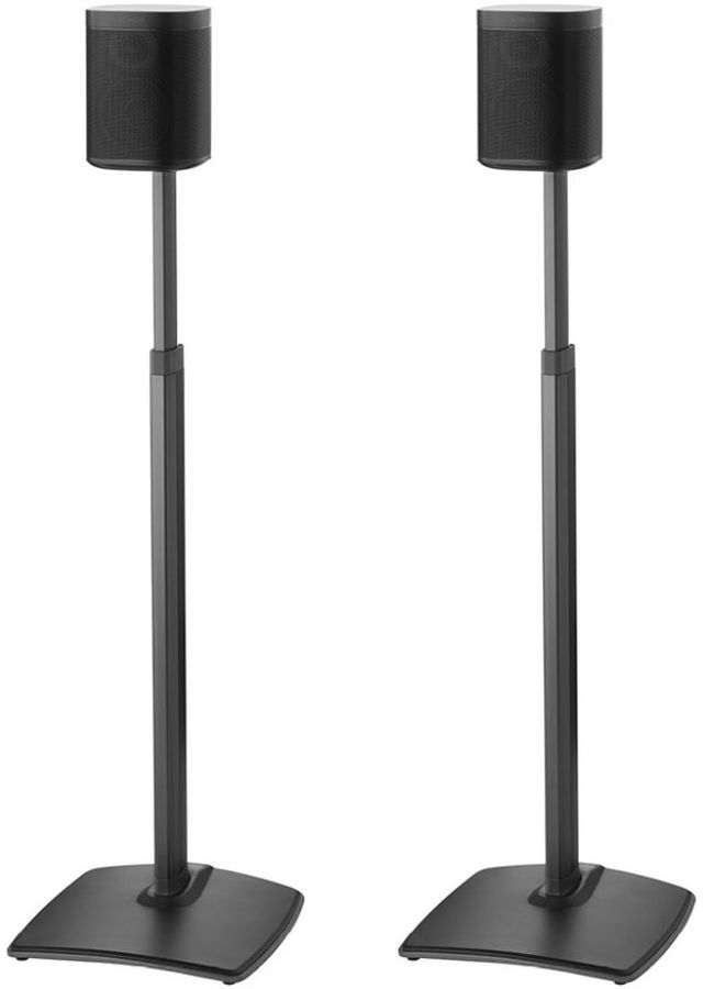 Sanus® Black Adjustable Height Wireless Speaker Stand Pair