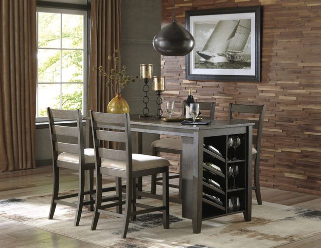 Signature Design by Ashley® Rokane 5-Piece Brown Counter Height Table Set 5