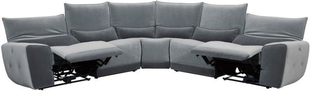 Homelegance® Helix 5-Piece Gray Power Reclining Sectional-2