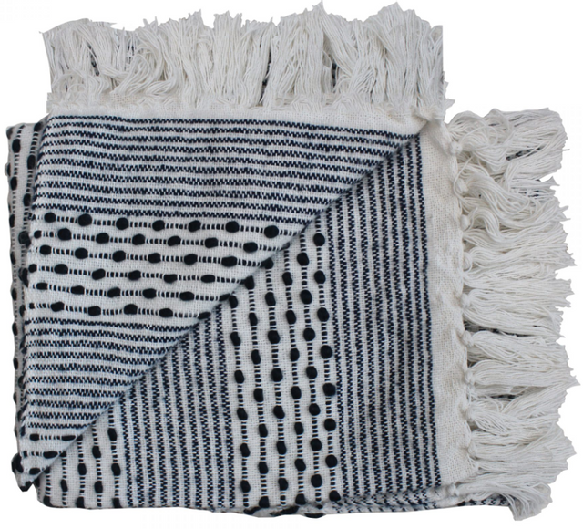 Moe's Home Collections Harrison Grey Blue Throw 2