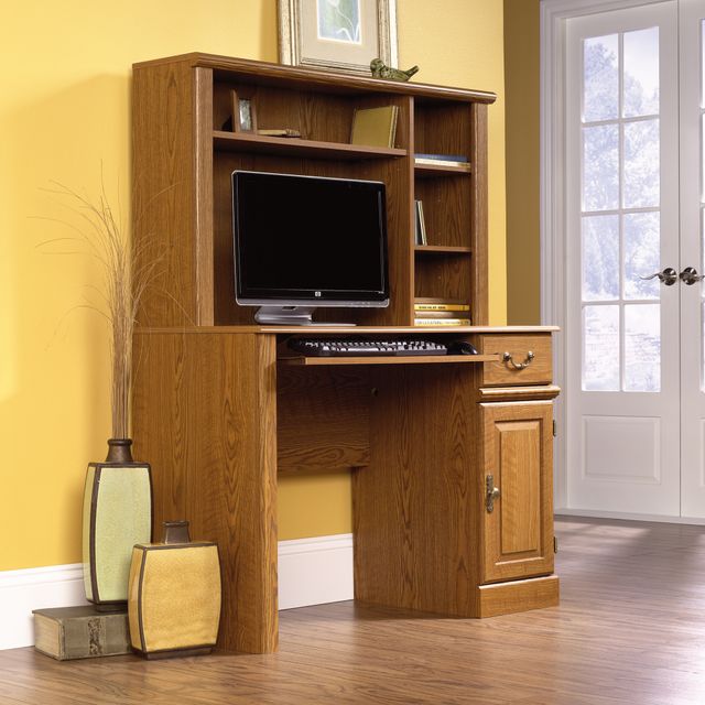 Sauder® Orchard Hills® Carolina Oak® Computer Desk with Hutch 4