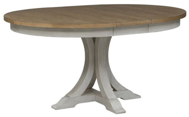 Liberty Furniture Farmhouse Reimagined White Pedestal Table-1