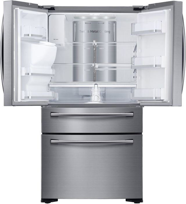 Samsung 22.2 cu. ft. Capacity Counter Depth Refrigerator-Fingerprint Resistant Stainless Steel-RF22NPEDBSR 1