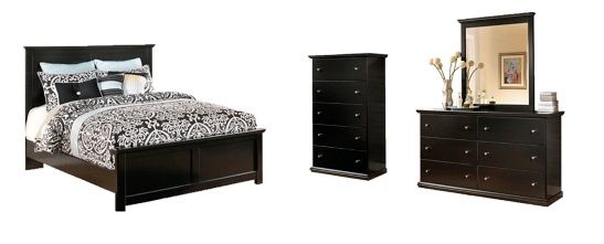 Signature Design by Ashley® Maribel 3-Piece Black King Panel Bed Set