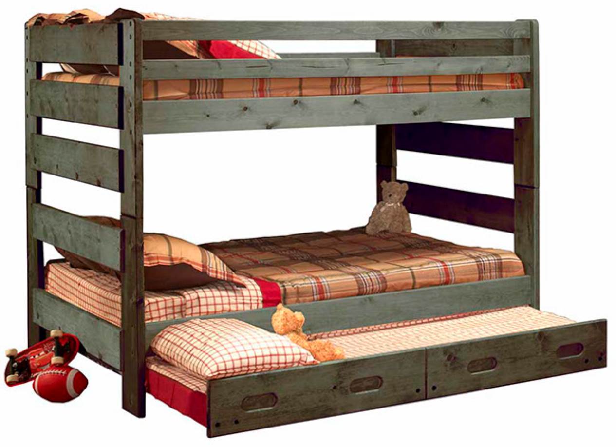 Trendwood Inc. Bunkhouse Big Sky Driftwood Full/Full Bunk Bed With ...