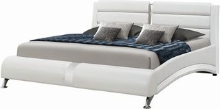 Coaster® Jeremaine White Upholstered California King Bed