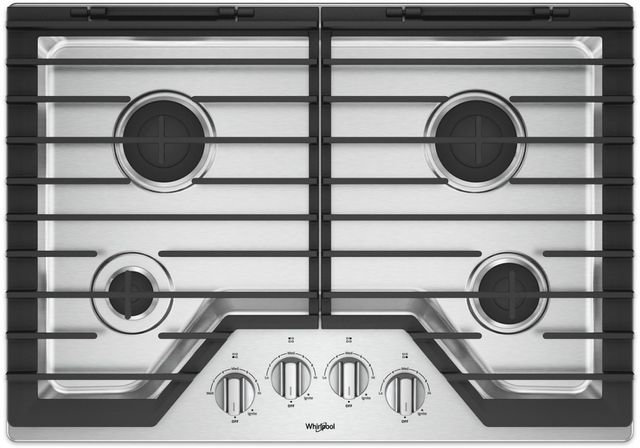 *IN STOCK MODELS ONLY- Whirlpool® 30" Stainless Steel Gas Cooktop
