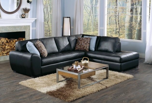 Palliser® Furniture Kelowna 2-Piece Black Sectional 1