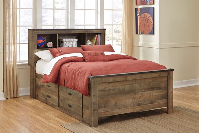Signature Design by Ashley® Trinell Full Bookcase Headboard-Brown 4